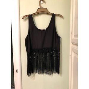 Minkpink Crop Top with Fringe Detail